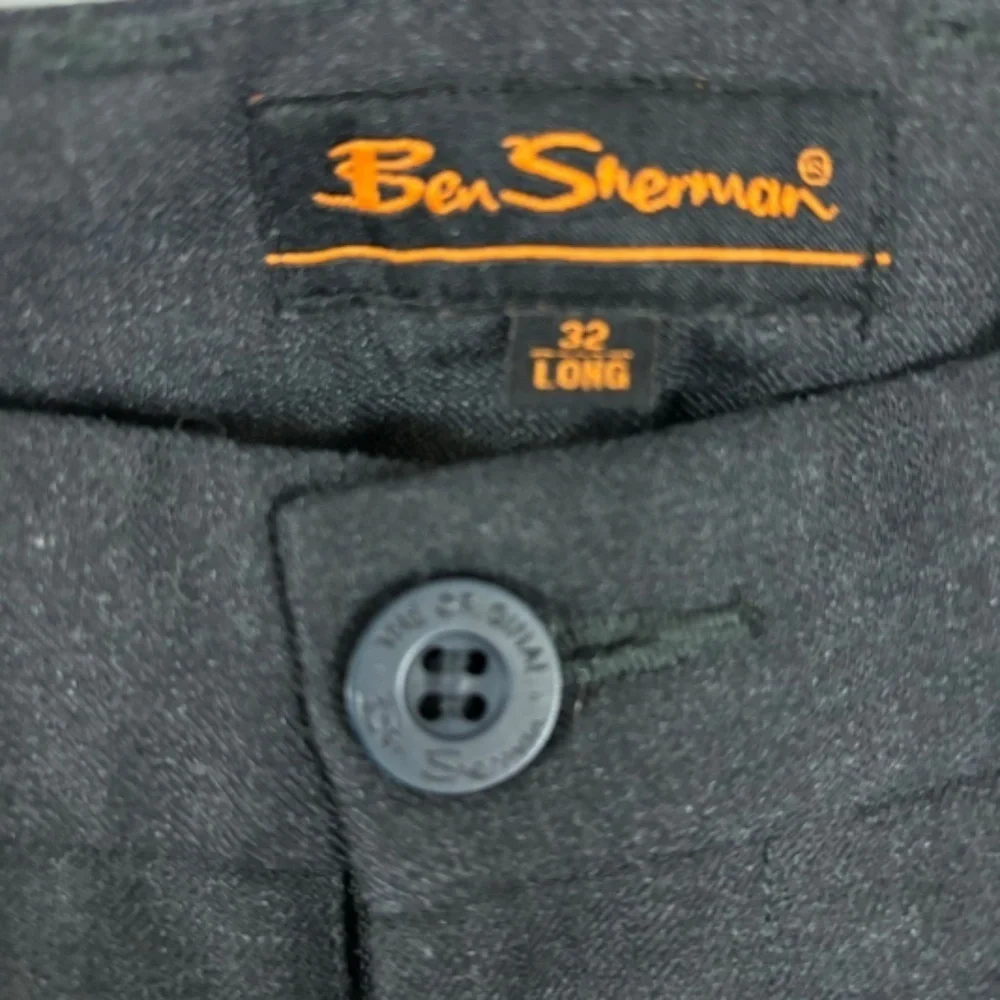 Ben Sherman super-sharp charcoal Black dress pants 32-long see Measurements